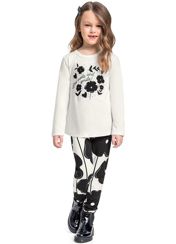 Bee Loop - Conjunto Menina Blusa e Calça Branco