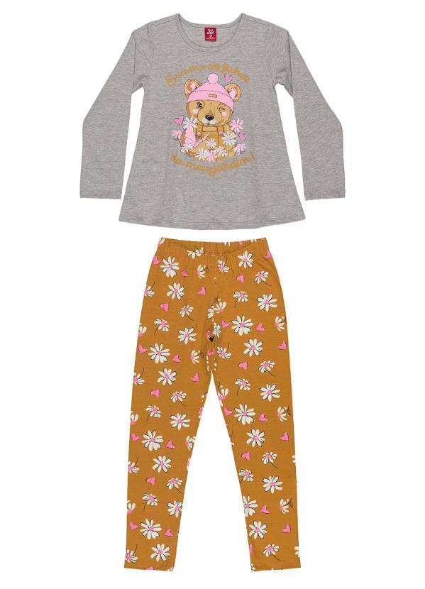 Bee Loop - Conjunto Menina Blusa e Calça Cinza