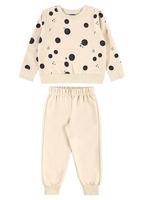 Bee Loop - Conjunto Menina Blusão e Calça Bege 2