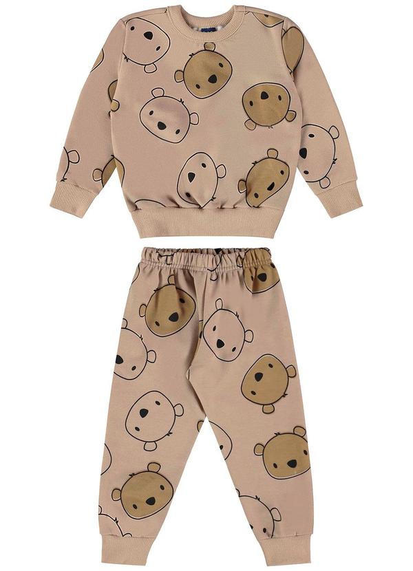 Bee Loop - Conjunto Menina Blusão e Calça Marrom 2