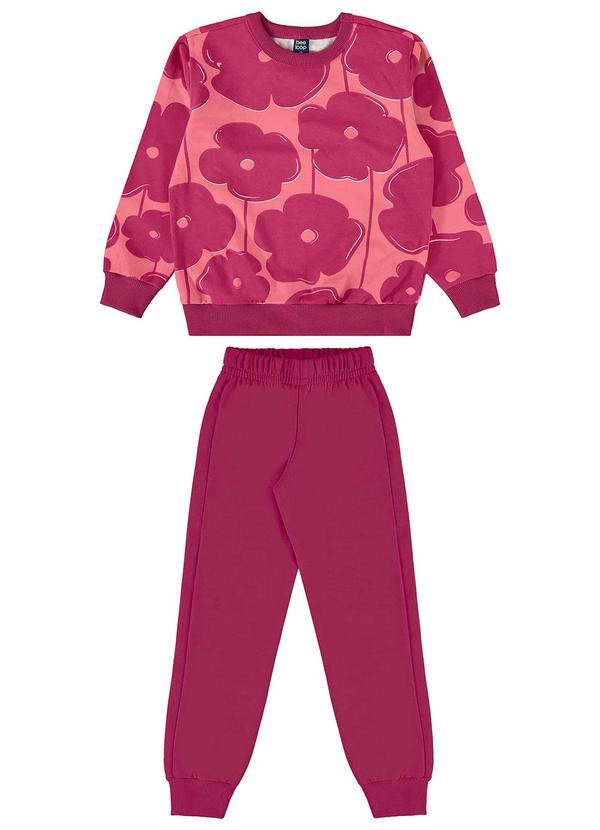 Bee Loop - Conjunto Menina Blusão e Calça Rosa