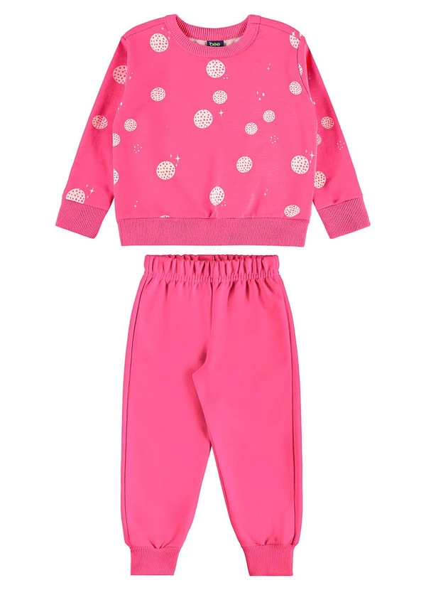 Bee Loop - Conjunto Menina Blusão e Calça Rosa 1