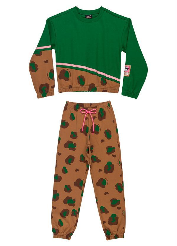 Gloss - Conjunto Menina Blusão e Calça Verde 2