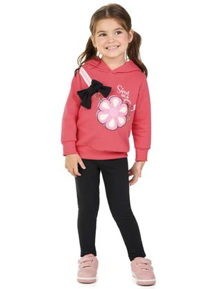 Marlan - Conjunto Menina Blusão e Legging Laranja - MARLAN