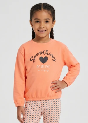 Guloseima - Conjunto Menina Blusão e Legging Laranja - GULOSEIMA
