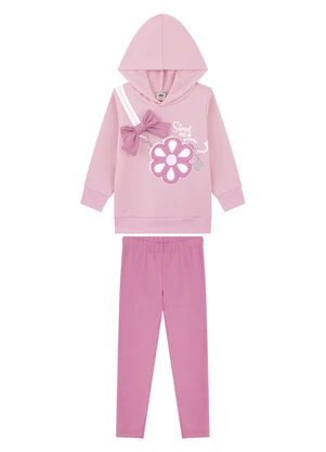 Marlan - Conjunto Menina Blusão e Legging Rosa - MARLAN
