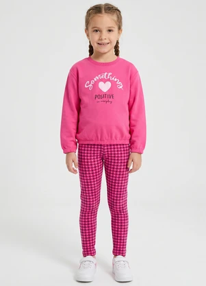 Guloseima - Conjunto Menina Blusão e Legging Rosa - GULOSEIMA