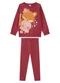 Marlan - Conjunto Menina Blusão e Legging Bege - variação: Vermelho