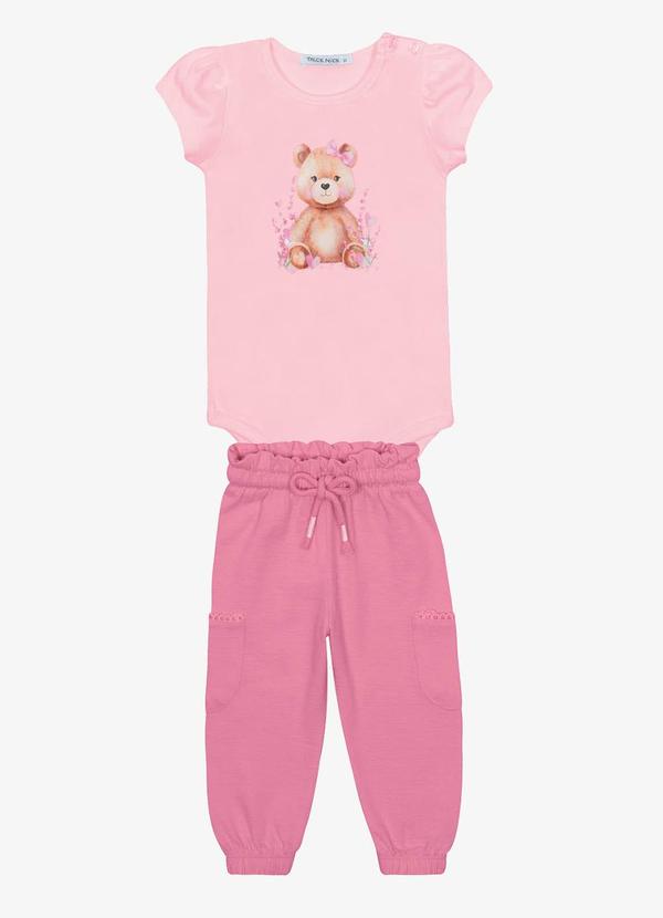 Trick Nick - Conjunto Menina Body com Calca Rosa