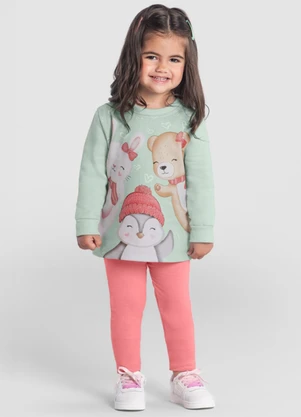 Brandili - Conjunto Menina com Glitter Verde - BRANDILI