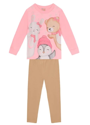 Brandili - Conjunto Menina com Glitter Verde - BRANDILI