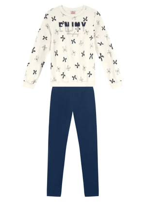 Brandili - Conjunto Menina com Paetês Natural - BRANDILI