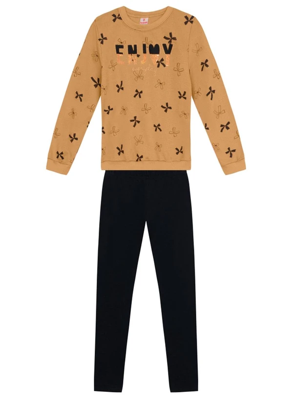 Brandili - Conjunto Menina com Paetês Natural 2