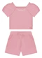 Alakazoo - Conjunto Menina com Shorts e Blusa Bordada Rosa - variação: Rosa