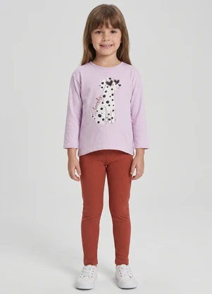 Guloseima - Conjunto Menina de Blusa e Legging Roxo - GULOSEIMA