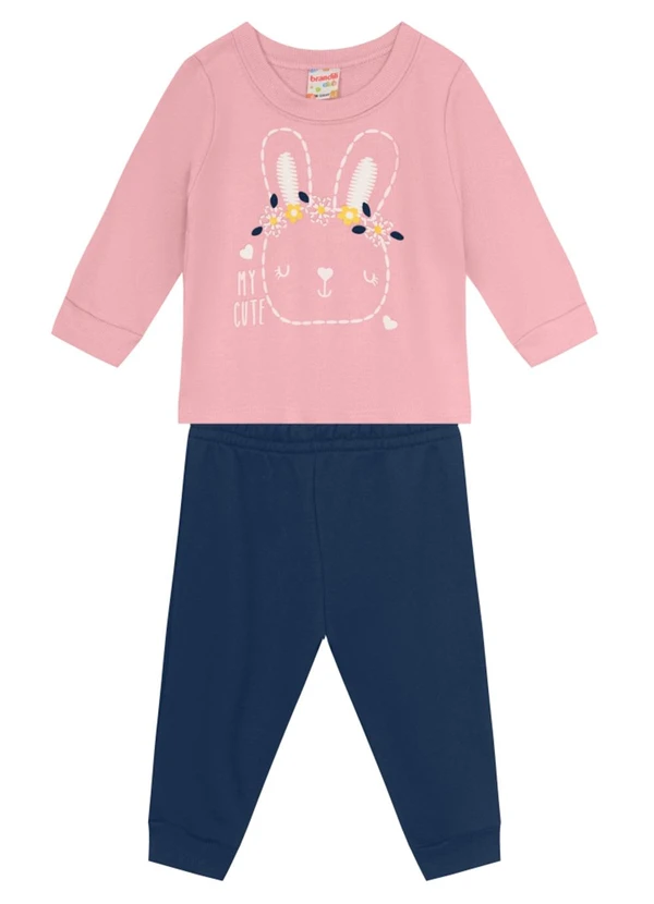 Brandili - Conjunto Menina de Coelhinho Rosa