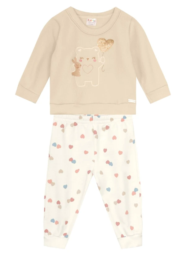 Brandili Baby - Conjunto Menina de Urso Natural
