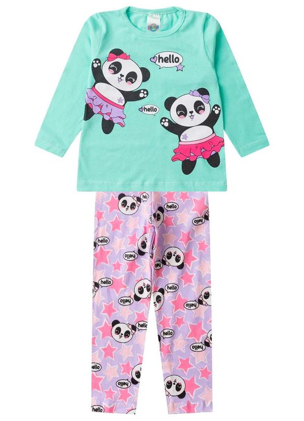 Rovi Kids - Conjunto Menina em Cotton Manga Longa Verde