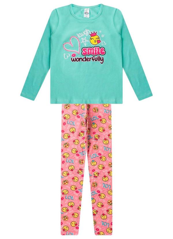 Rovi Kids - Conjunto Menina em Cotton Manga Longa Verde