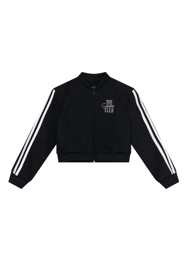 Brandili - Conjunto Menina em Moletom Sport Preto 2