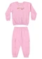 Elian - Conjunto Menina Infantil Moletom Botonê Bege - variação: Rosa