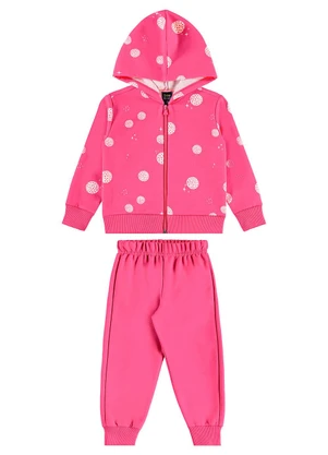 Bee Loop - Conjunto Menina Jaqueta e Calça Rosa - BEE LOOP