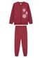 Marlan - Conjunto Menina Jaqueta e Calça em Moletom Rosa - variação: Vermelho