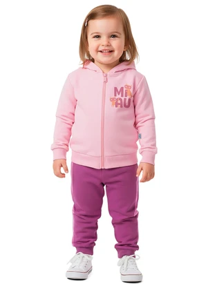 Malwee Kids - Conjunto Miau em Moletinho Rosa Claro - MALWEE KIDS