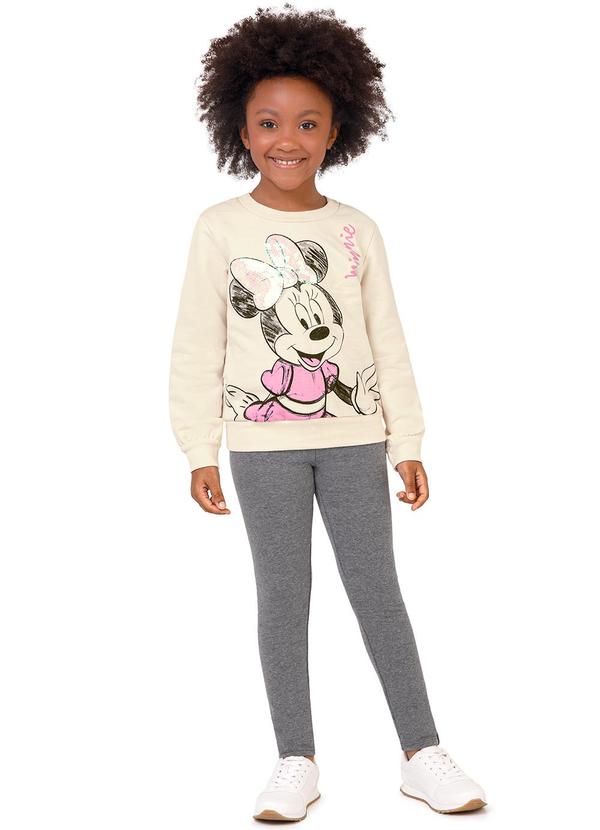 Malwee Kids - Conjunto Minnie Mouse® em Moletom Bege