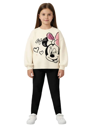 Malwee Kids - Conjunto Minnie Mouse® em Moletom Bege - MALWEE KIDS