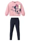 Malwee Kids - Conjunto Minnie Mouse® em Moletom Bege - variação: Rosa Claro
