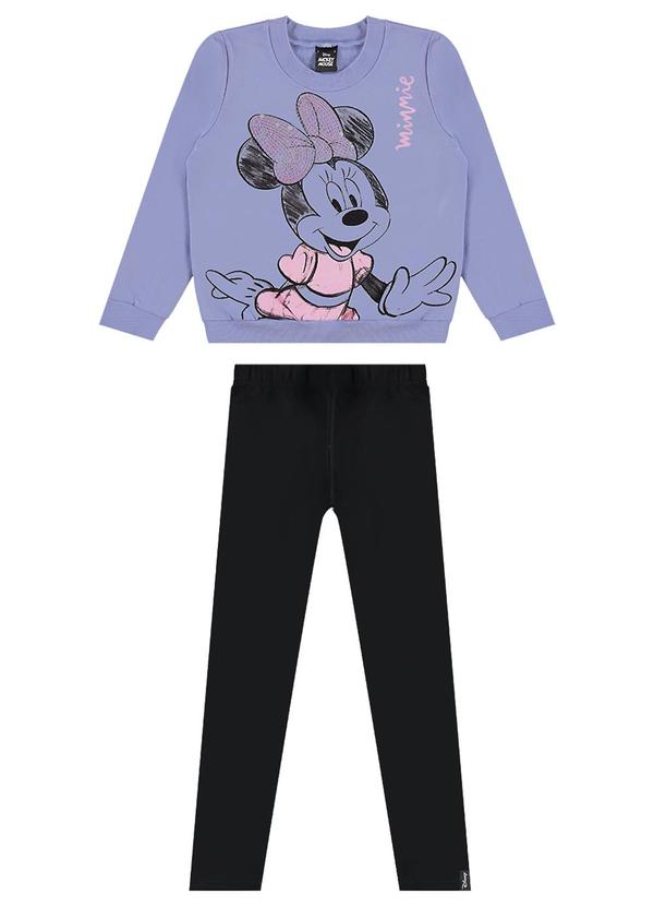 Malwee Kids - Conjunto Minnie Mouse® em Moletom Roxo