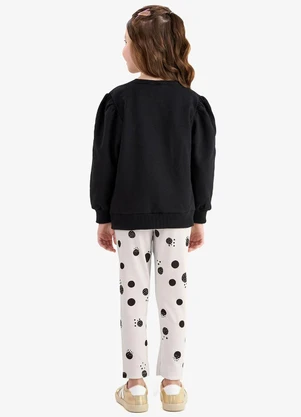 Rovi Kids - Conjunto Moletom Blusão com Calça Preto - ROVI KIDS