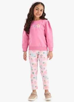 Rovi Kids - Conjunto Moletom Blusão com Calça Rosa - ROVI KIDS
