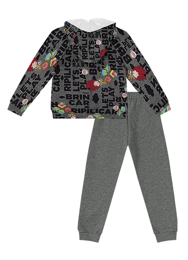 Lilica Ripilica - Conjunto Moletom com Capuz Cinza 4