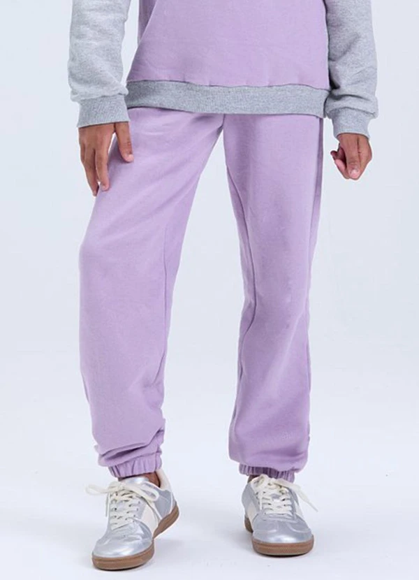 Vida Costeira - Conjunto Moletom de Degradê com Capuz Lilás 3