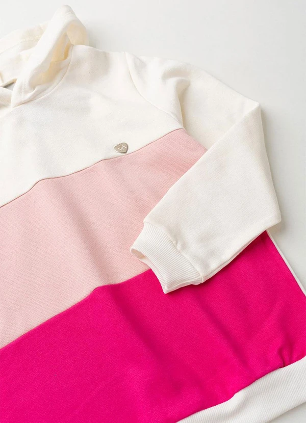 Vida Costeira - Conjunto Moletom de Degradê com Capuz Rosa 6