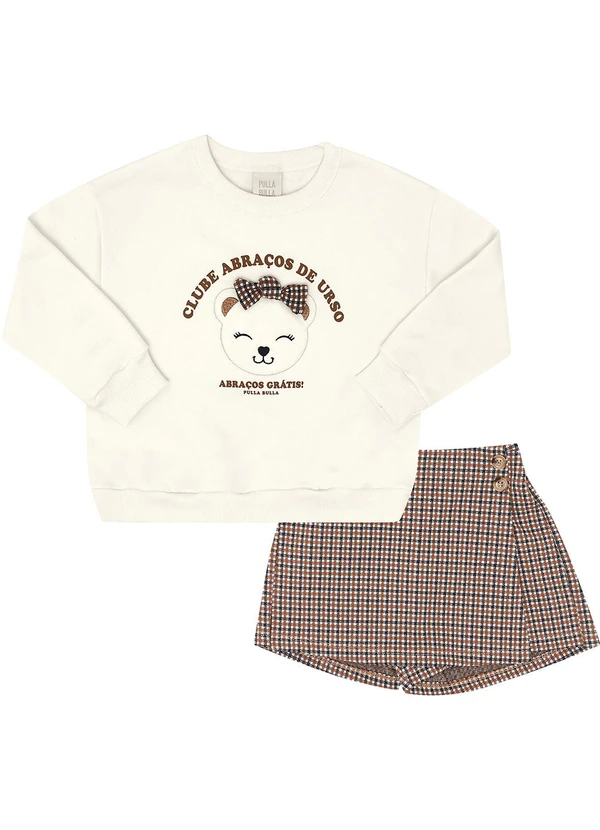 Pulla Bulla - Conjunto Moletom e Jacquard Fio Tinto Bege 2