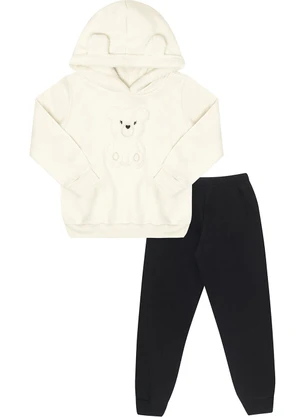 Pulla Bulla - Conjunto Moletom e Pelo Bege - PULLA BULLA