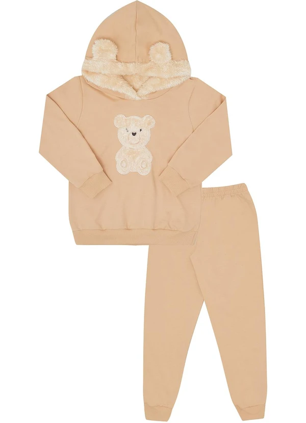 Pulla Bulla - Conjunto Moletom e Pelo Bege 2