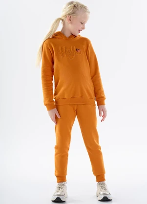 Pulla Bulla - Conjunto Moletom e Pelo Laranja - PULLA BULLA