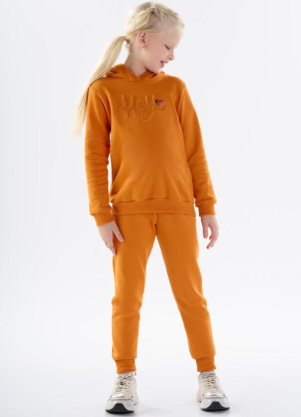 Pulla Bulla - Conjunto Moletom e Pelo Laranja 1