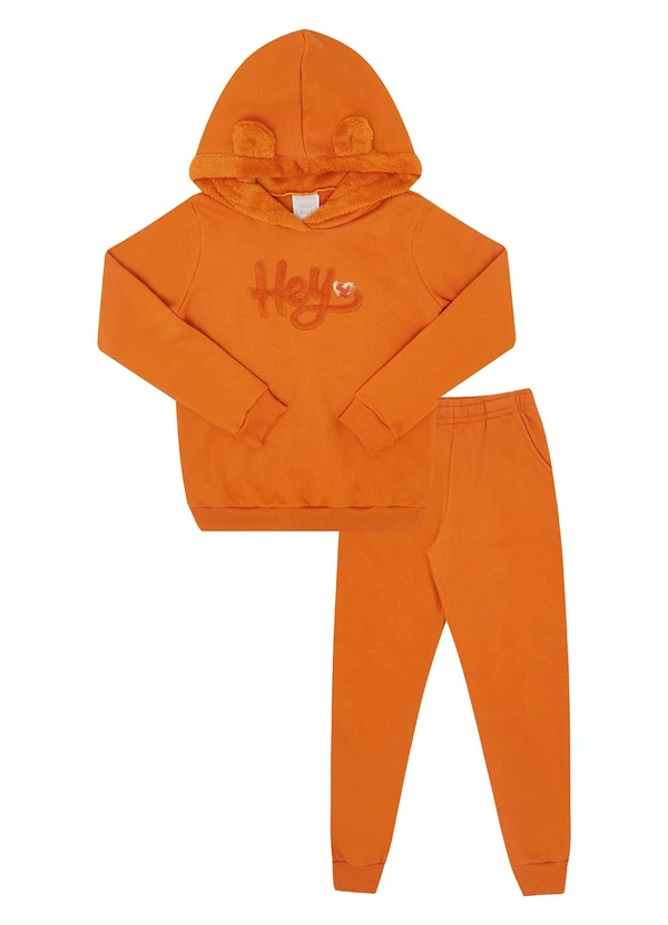 Pulla Bulla - Conjunto Moletom e Pelo Laranja 3