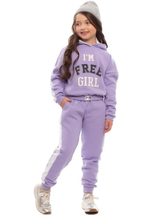 Soft Bonni - Conjunto Moletom Estampa I¿M Free Girl Roxo 1