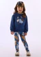 Up Baby - Conjunto Moletom Felpado Estampa Azul - variação:  