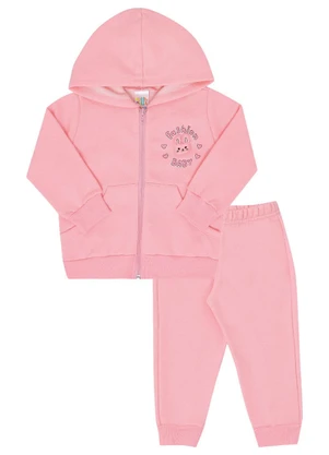 Pulla Bulla - Conjunto Moletom Menina Rosa - PULLA BULLA