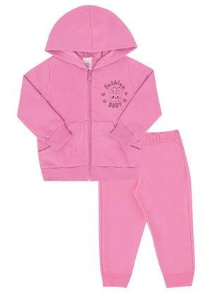 Pulla Bulla - Conjunto Moletom Menina Rosa - PULLA BULLA