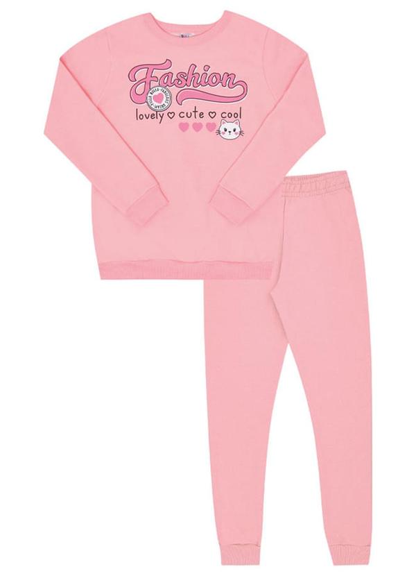 Pulla Bulla - Conjunto Moletom Menina Rosa