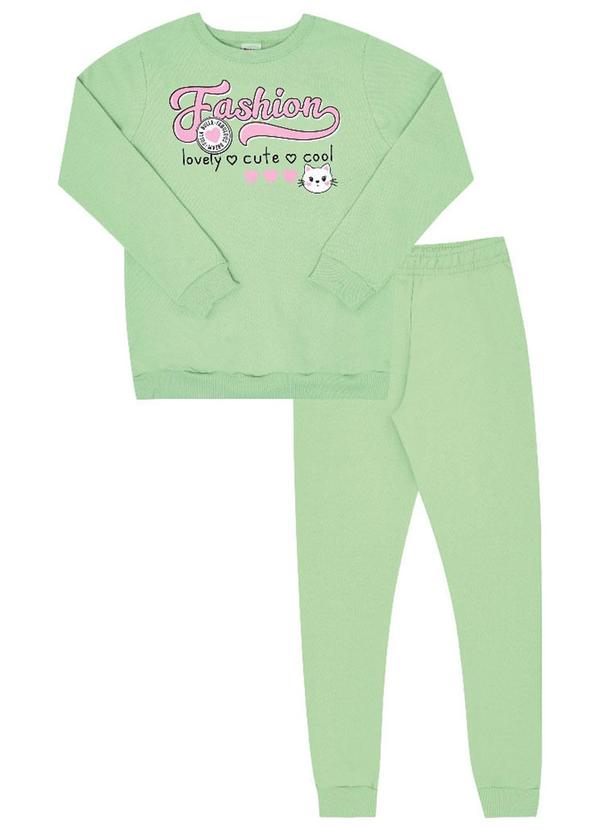 Pulla Bulla - Conjunto Moletom Menina Verde