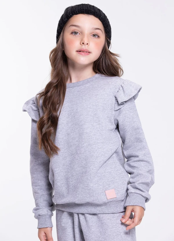 Vida Costeira - Conjunto Moletom Infantil Babadinho Mescla 2